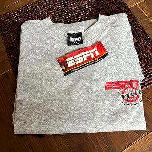 ESPN Mens tee shirt X-LARGE Gray ESPN The Magazine Inaugural Season 1998 New